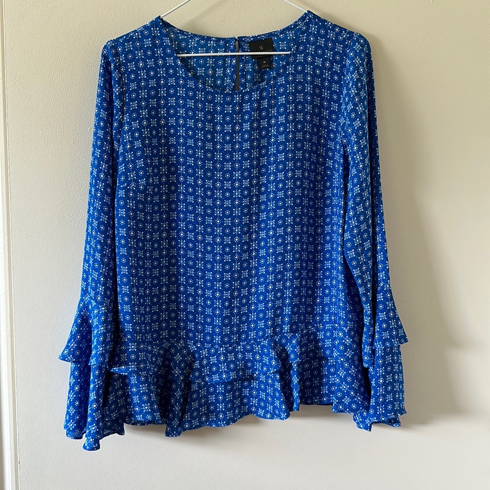 Blue work blouse